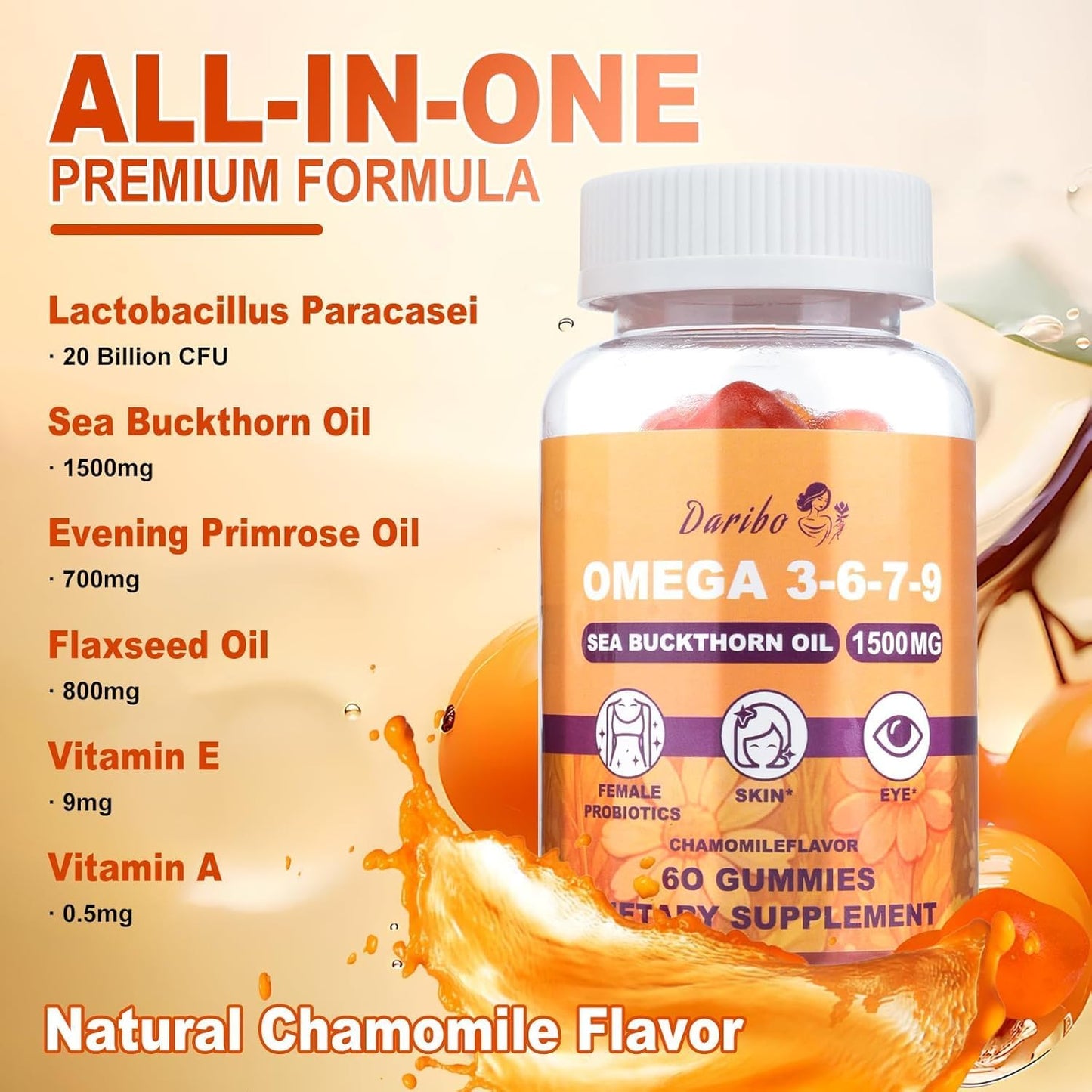 Omega 3 6 7 9 Gummies for Women
