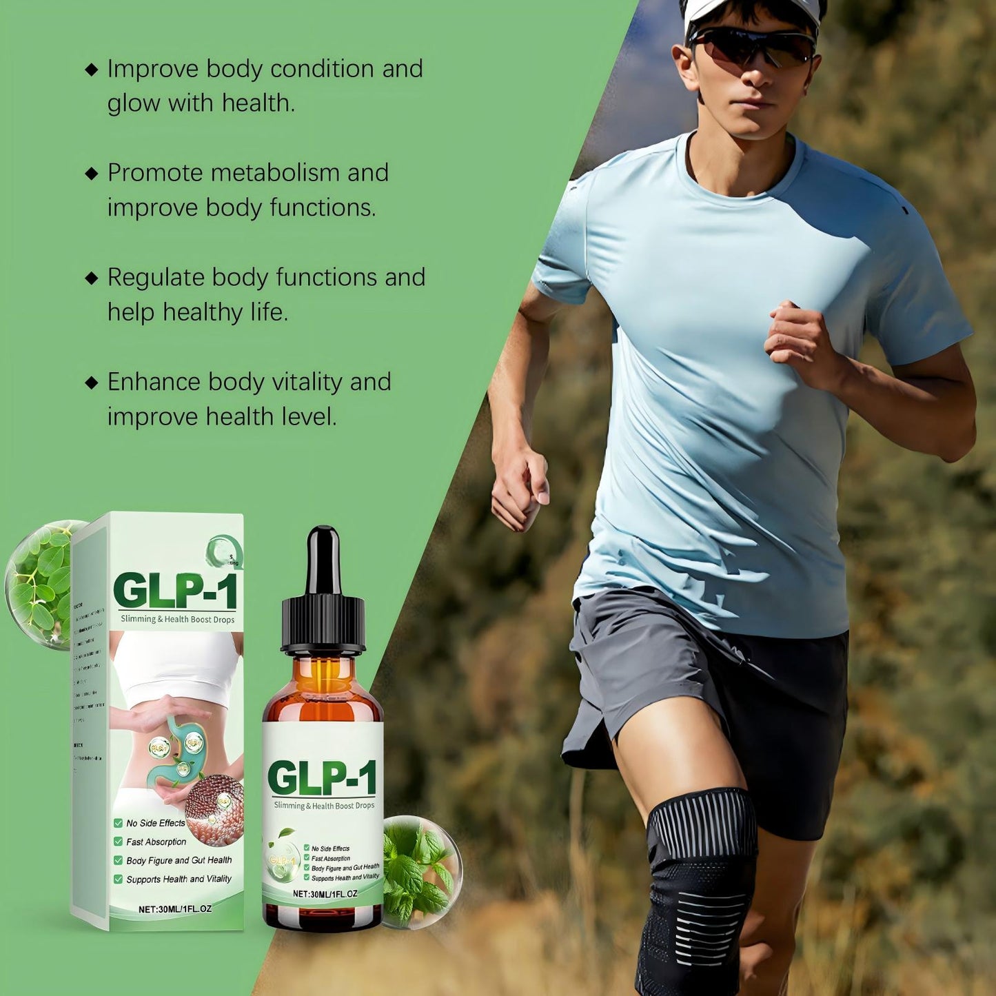 GLP-1 peppermint essential oil drops