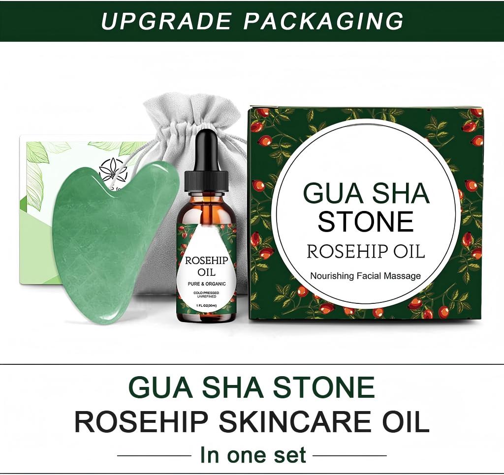 Massage Tools & Rosehip Oil in One Set