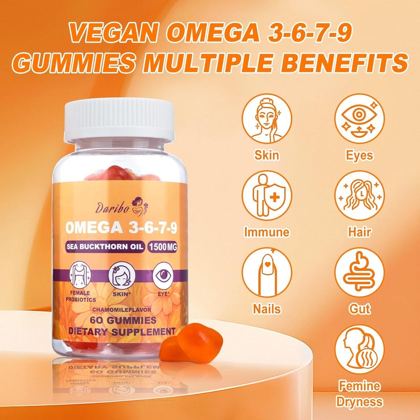 Omega 3 6 7 9 Gummies for Women