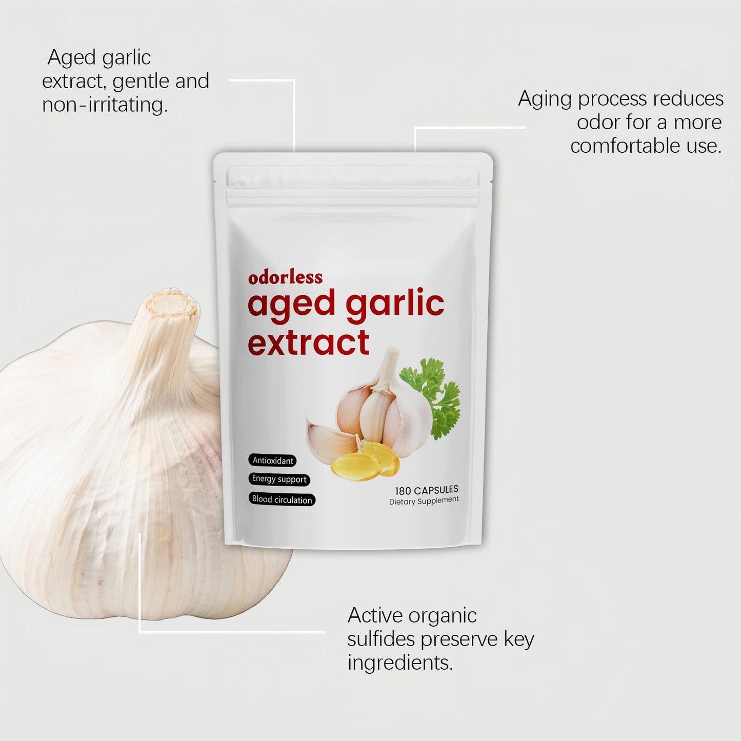 Aged Garlic Extract,Odorless 7500mg