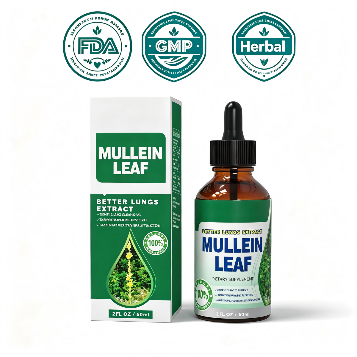 Mullein Leaf Extract Drops 60ml
