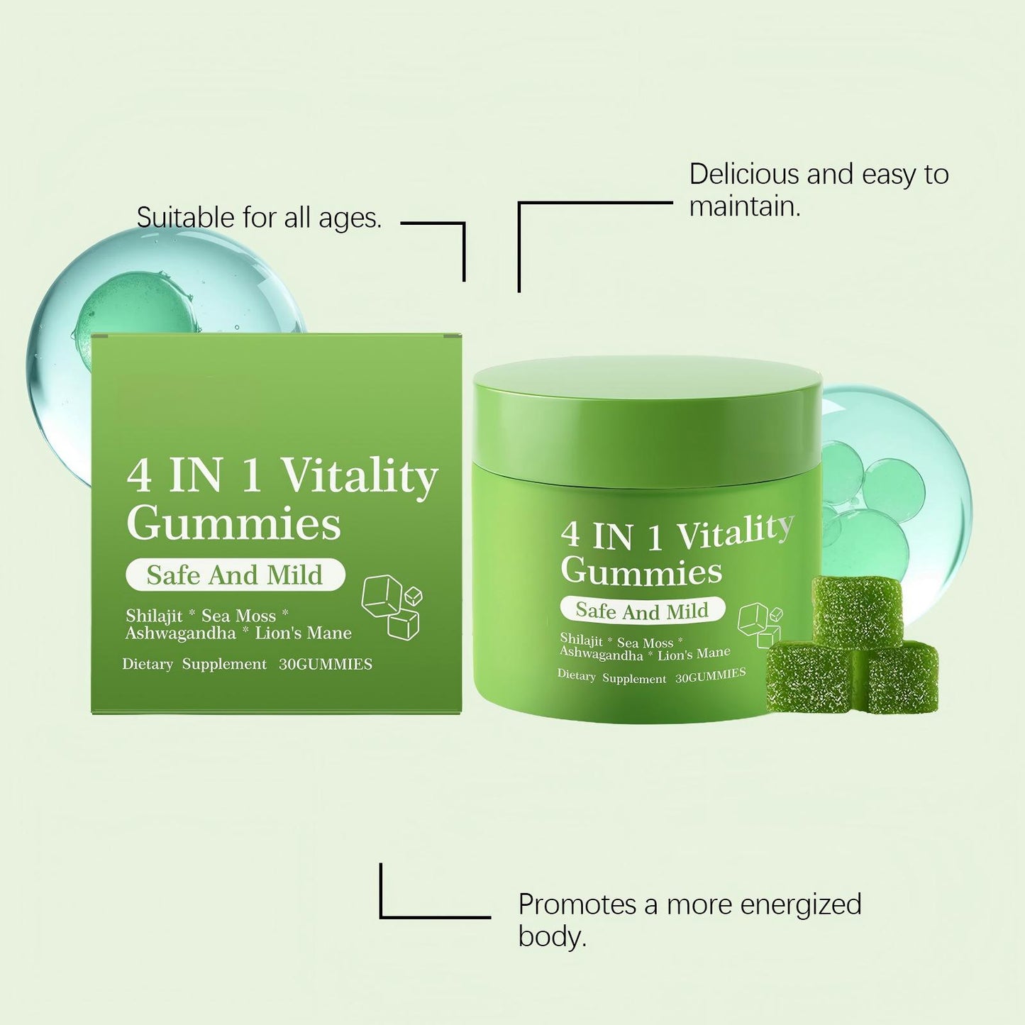 4 in 1 Gummies for Vitality