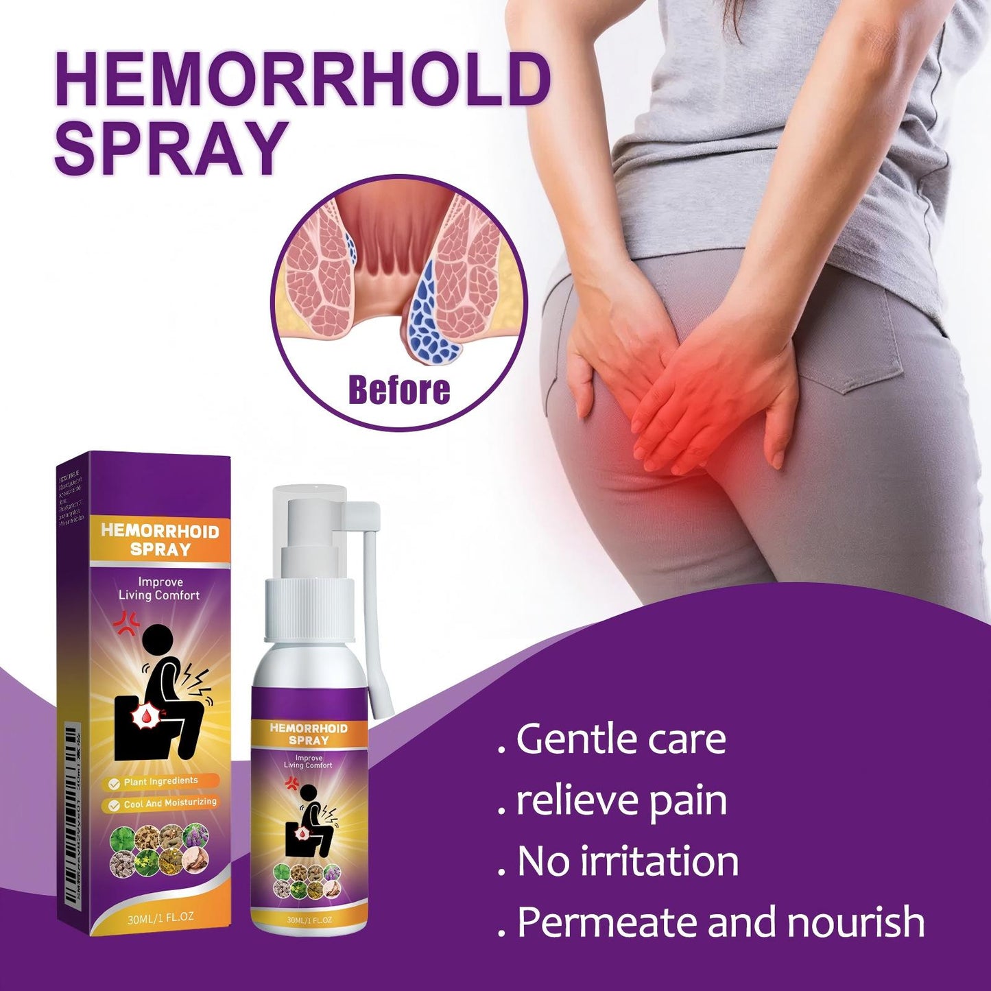 Men's body care spray