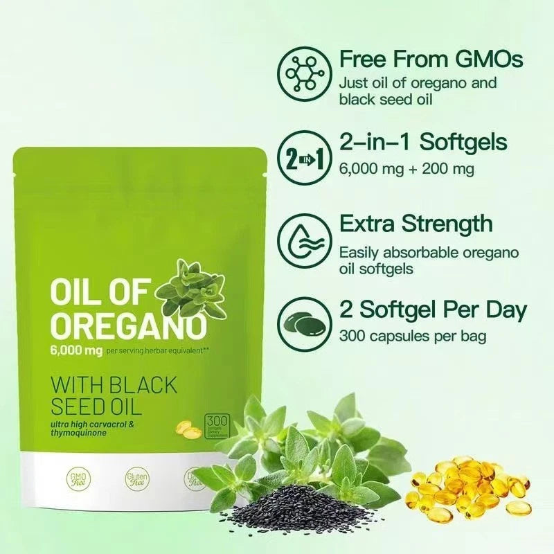 Oil of Oregano with Black Seed Oil 6000mg