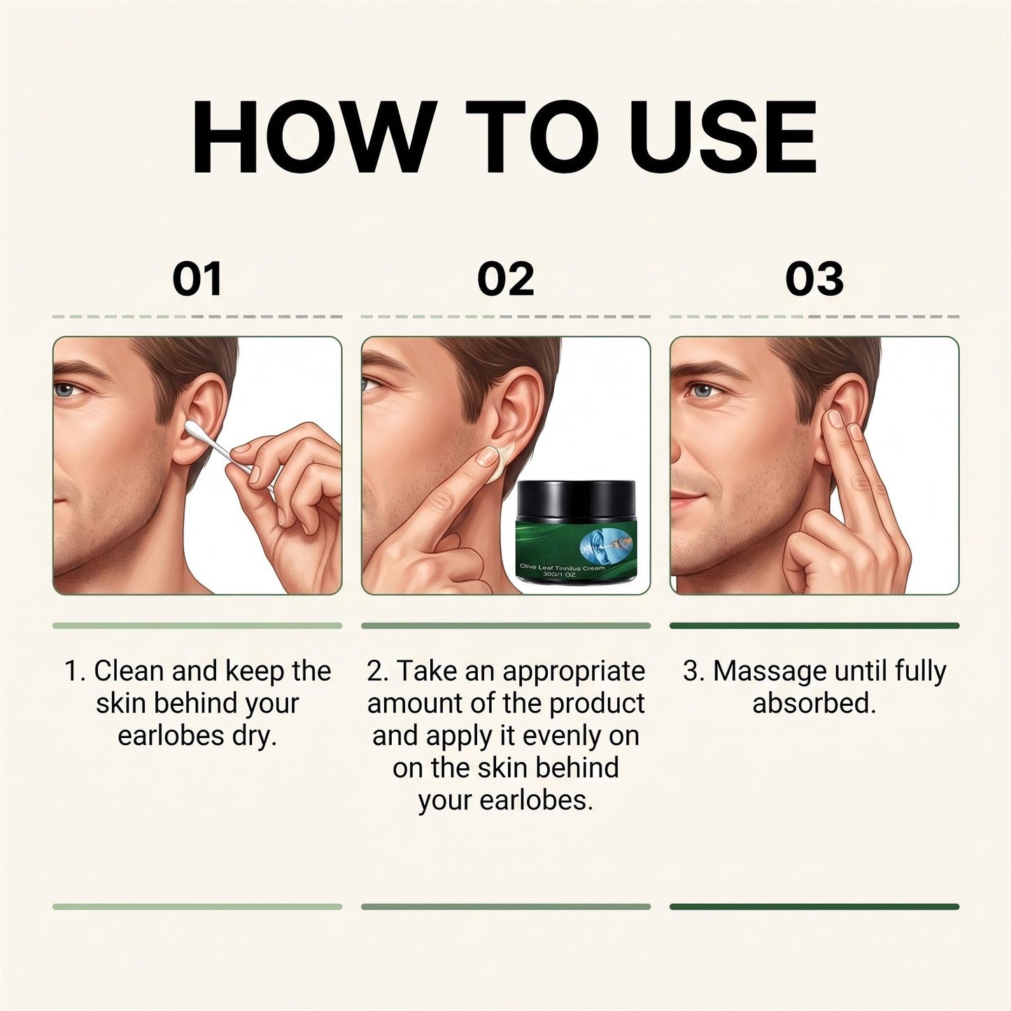 Olive Leaf Ear Care Cream